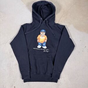 TDL Gage Bear Graphic Hoodie Black Small Made in‎ USA